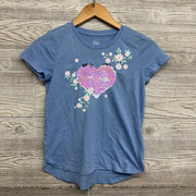 Shirt Flip Sequins Heart & Flowers 10-12