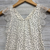 Tank Top Polka Dots Macrame Sleeves 10