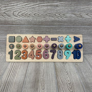 Wooden Montessori Number, Counting, Math Wooden Learning Set