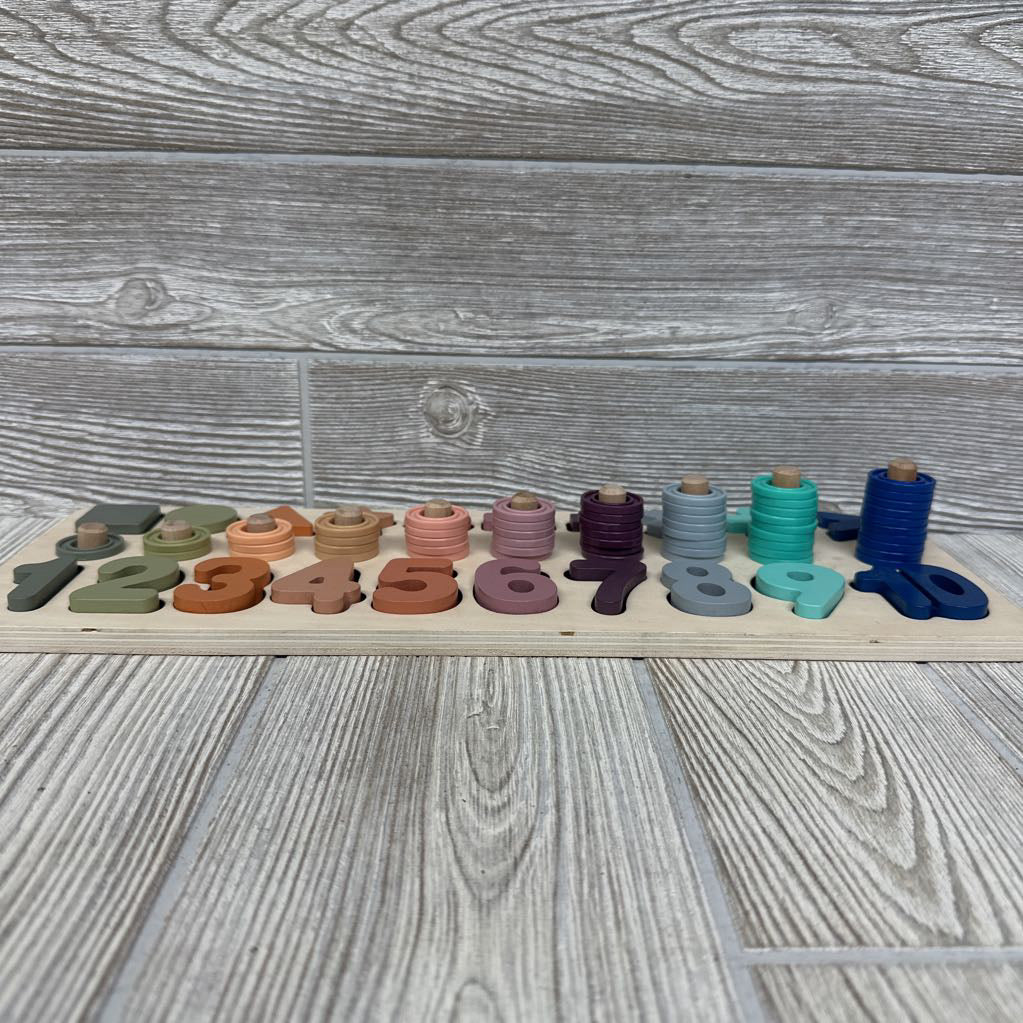 Wooden Montessori Number, Counting, Math Wooden Learning Set