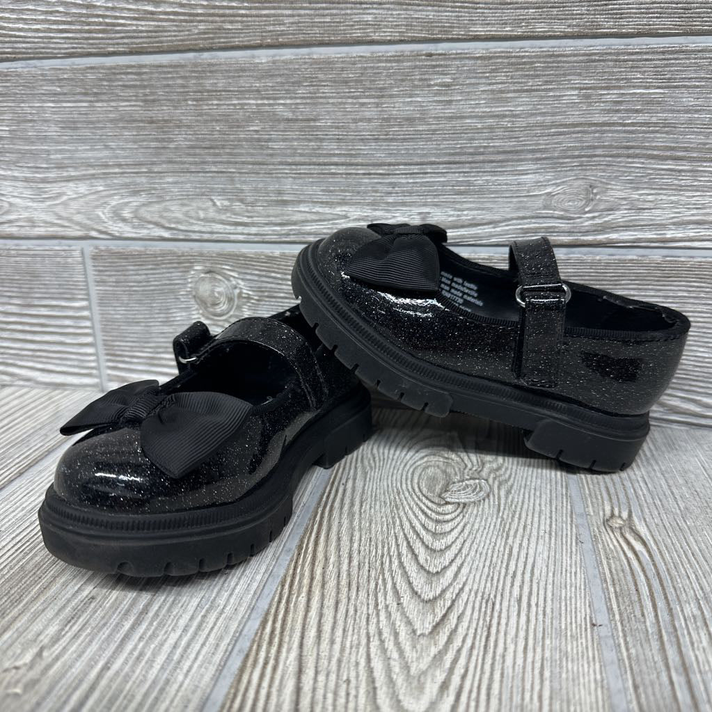 Glitter Mary Jane Shoes W/ Bow 7c