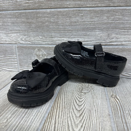 Glitter Mary Jane Shoes W/ Bow 7c