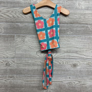 Halter Top W/ Back Tie Flowers 2t
