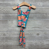 Halter Top W/ Back Tie Flowers 2t