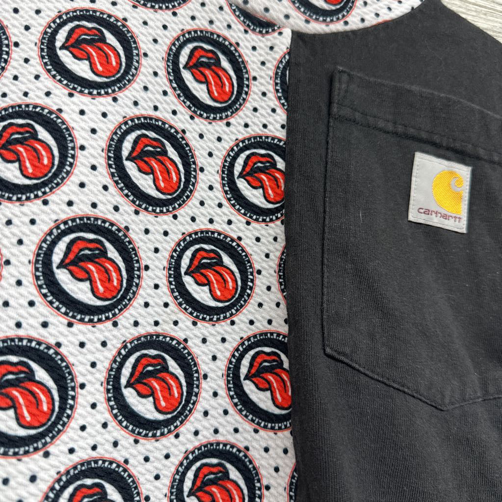 Handmade Patchwork Shirt Carhartt & Rolling Stones 18-24M*