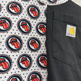 Handmade Patchwork Shirt Carhartt & Rolling Stones 18-24M*