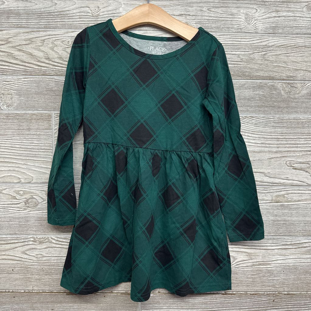 NEW LS Dress Plaid 5-6