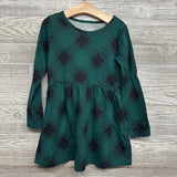 NEW LS Dress Plaid 5-6