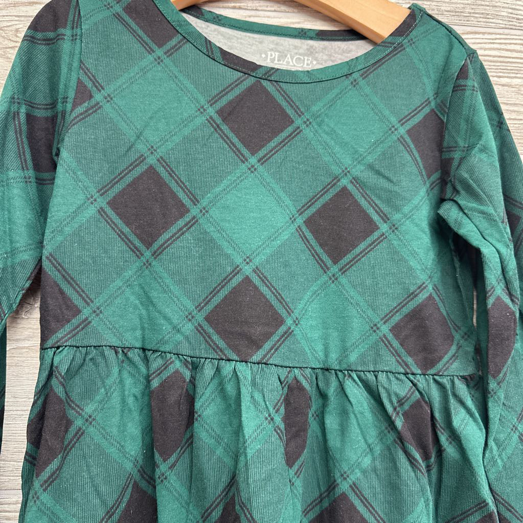 NEW LS Dress Plaid 5-6