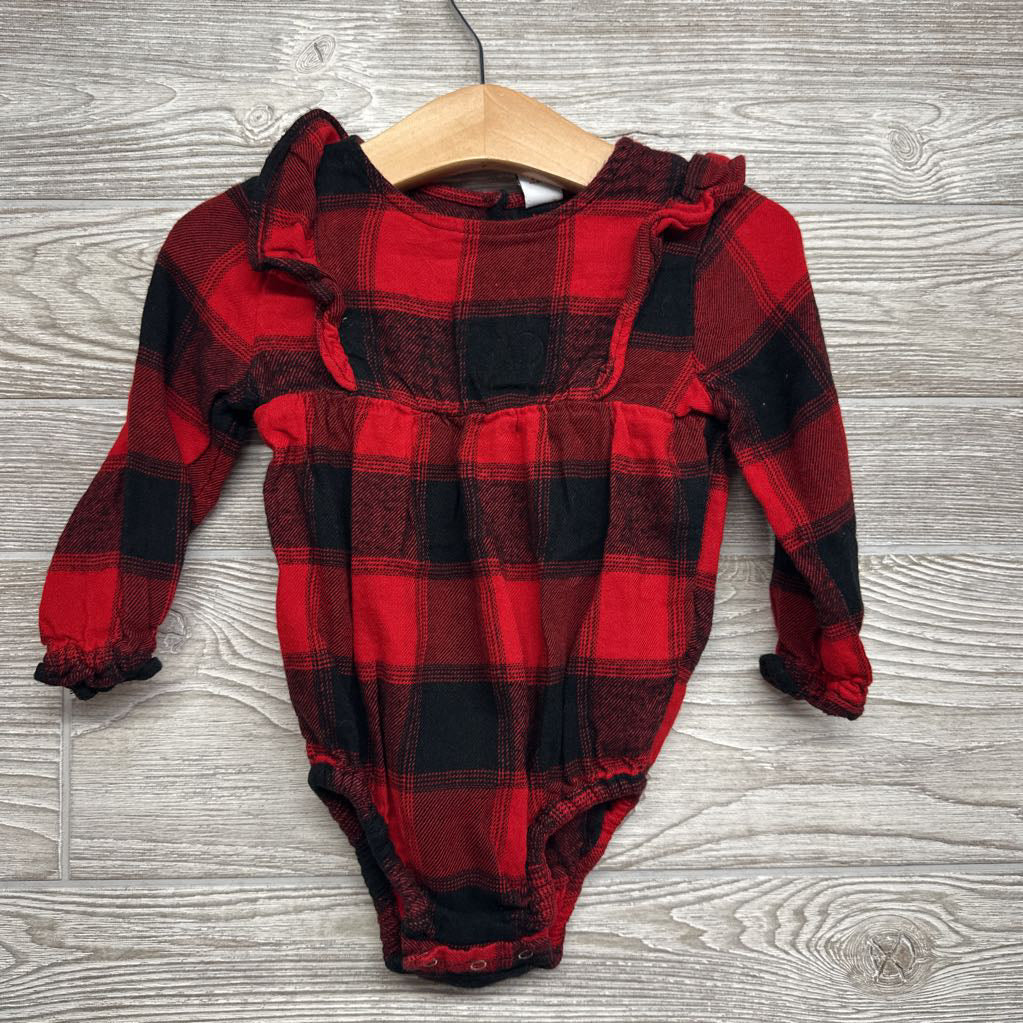 Buffalo Plaid Bodysuit Ruffles 12-18M