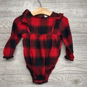 Buffalo Plaid Bodysuit Ruffles 12-18M