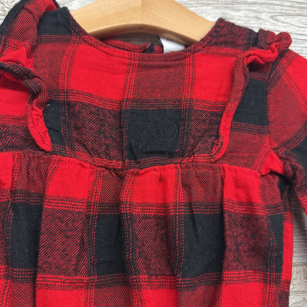 Buffalo Plaid Bodysuit Ruffles 12-18M