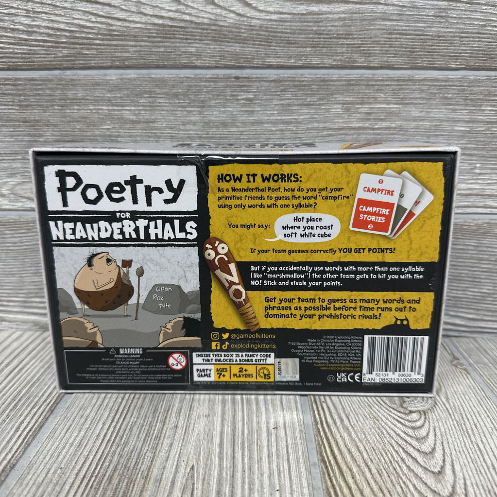Poetry For Neanderthals Word Game