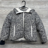 Hooded Puffer Coat Animal Print 8