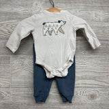 Jacket, Bodysuit Polar Bear & Pants 0-3M