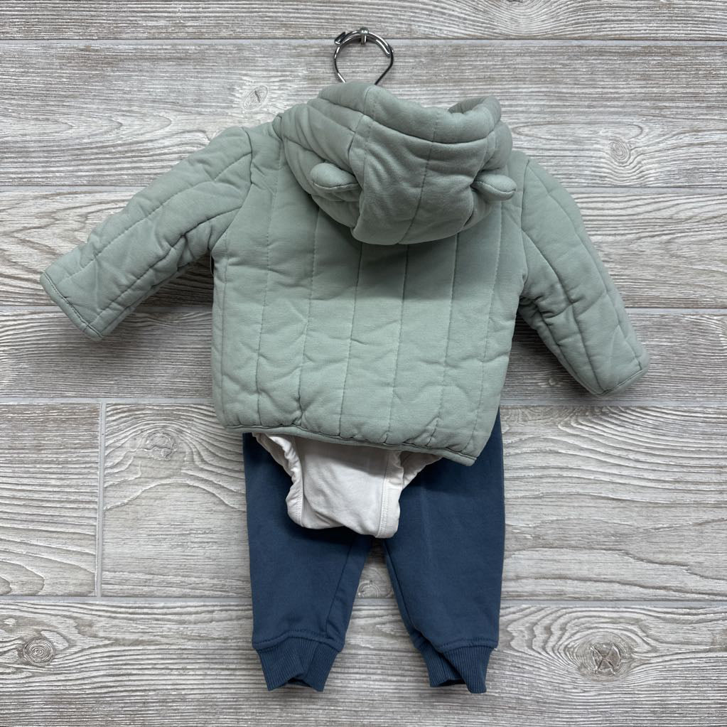 Jacket, Bodysuit Polar Bear & Pants 0-3M
