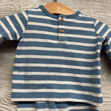 Henley Shirt & Pants Stripes 0-3M
