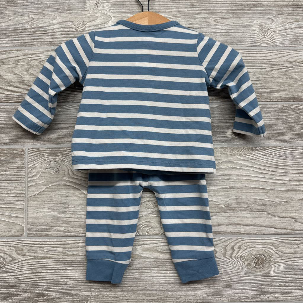Henley Shirt & Pants Stripes 0-3M