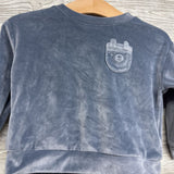 Crushed Velvet Crew & Pants Striped 12M