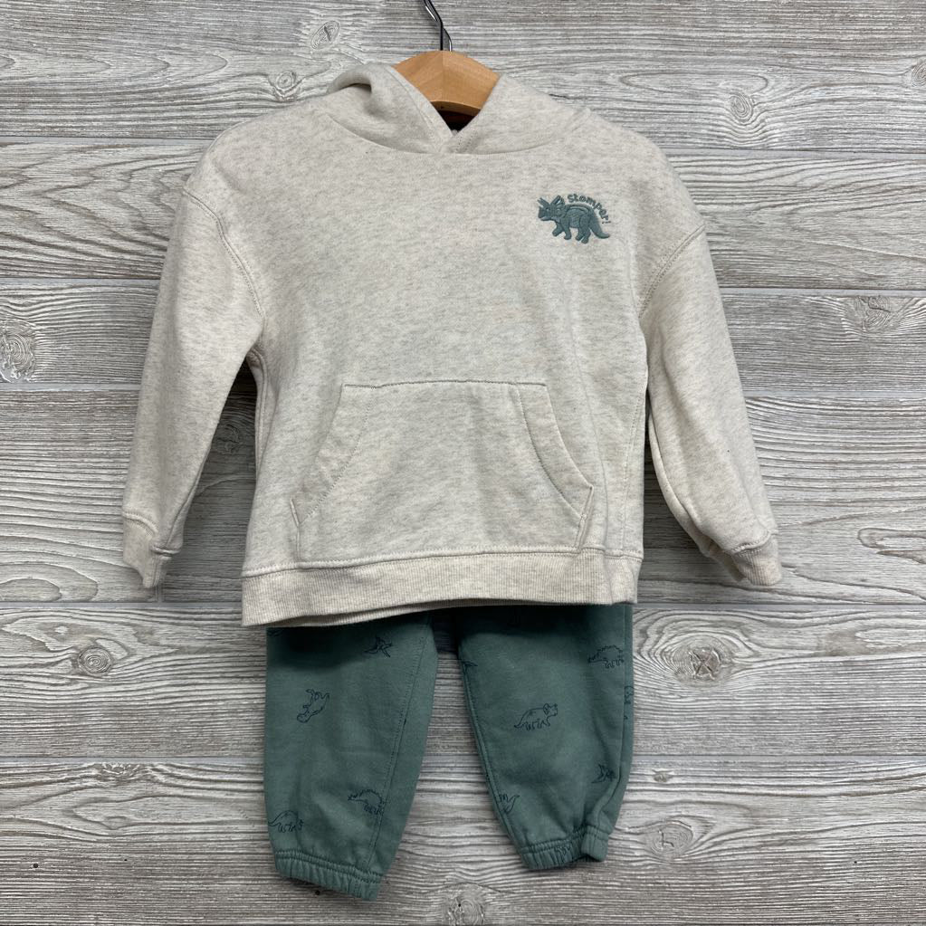 Hoodie Stomper & Jogger Sweatpants Dinosaurs 24M