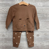 LS Waffle Knit Shirt & Joggers Teddy Bears 24M
