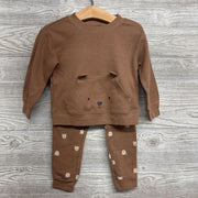 LS Waffle Knit Shirt & Joggers Teddy Bears 24M