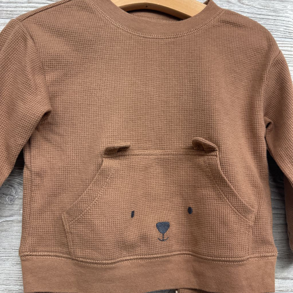 LS Waffle Knit Shirt & Joggers Teddy Bears 24M