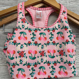 2 Pc Textured Swimsuit Flowers Cherries 8
