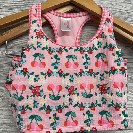 2 Pc Textured Swimsuit Flowers Cherries 8