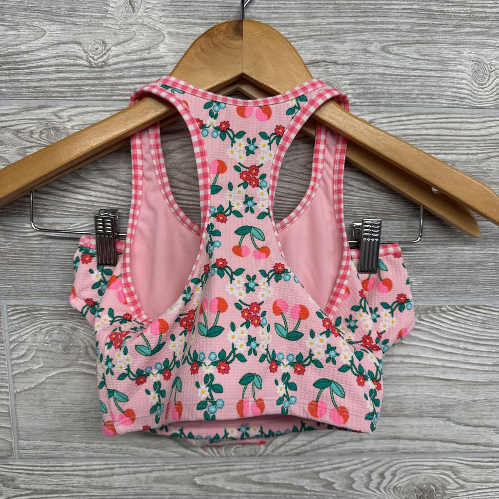 2 Pc Textured Swimsuit Flowers Cherries 8