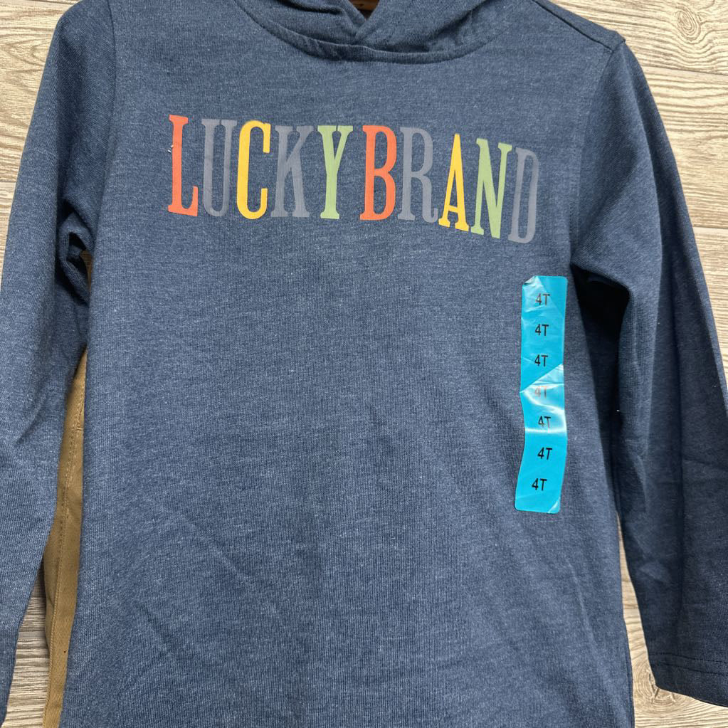 NEW LS Shirt W/ Hood & Pull On Joggers 4T