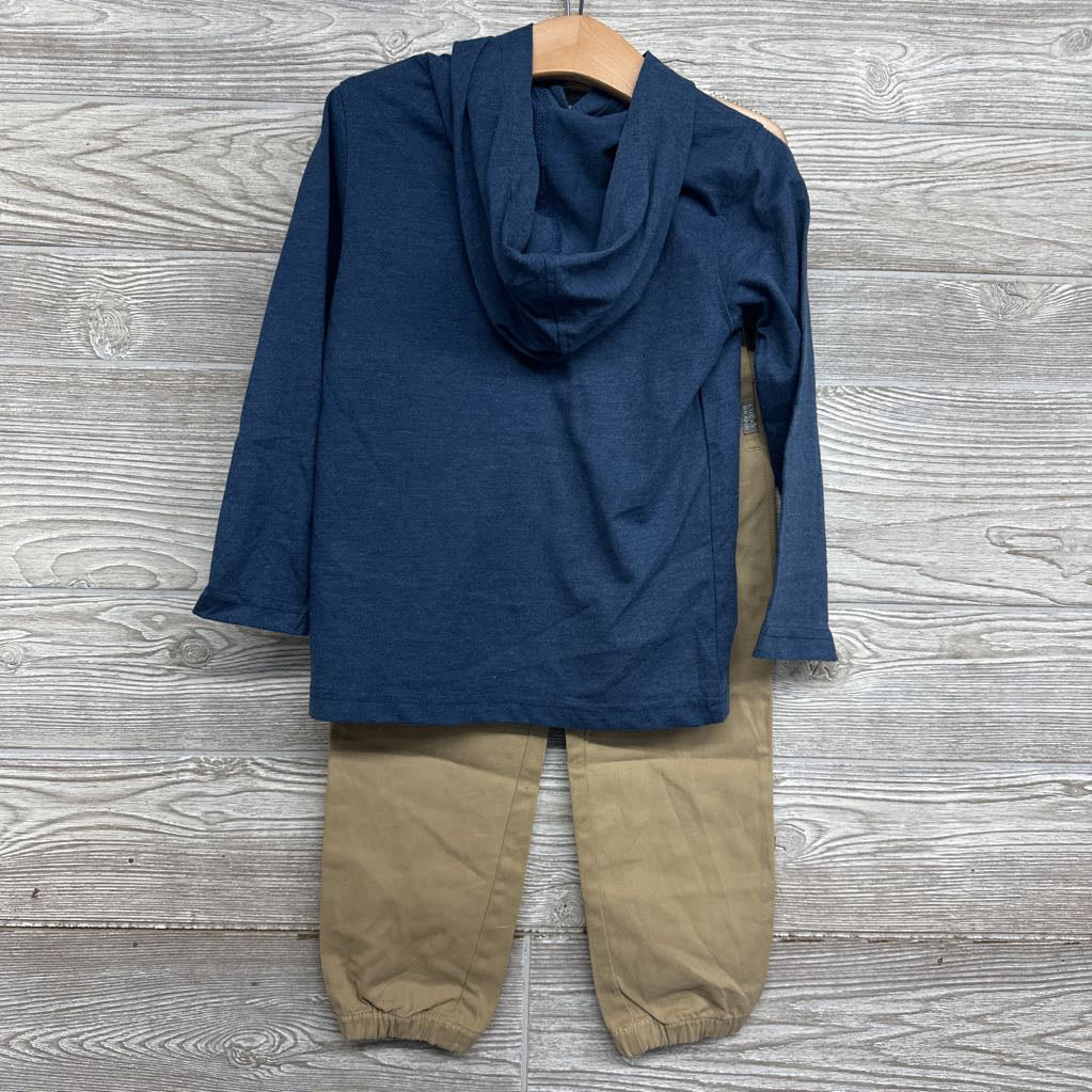 NEW LS Shirt W/ Hood & Pull On Joggers 4T