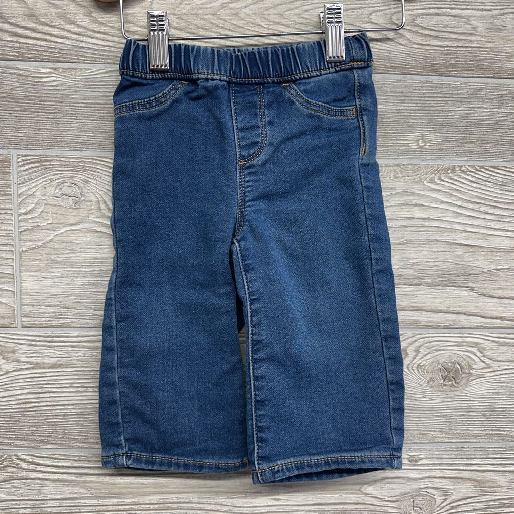 Super Soft Wide Leg Pull On Jeans 12-18M