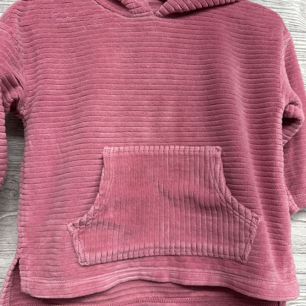 Ribbed Velour Hoodie & Wide Leg Pants 18M
