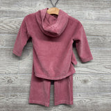 Ribbed Velour Hoodie & Wide Leg Pants 18M