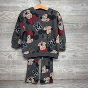Crewneck & Jogger Sweatpants Minnie Mouse Animal Print Bows