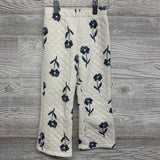 Quilted Crewneck & Wide Leg Pants Flowers 4T
