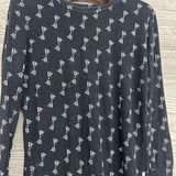 2 Pc LS Bamboo PJs Printed 6-8 *