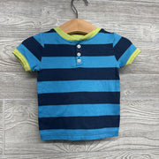 2 Pc Henley PJs Stripes 12M