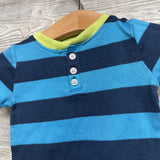2 Pc Henley PJs Stripes 12M