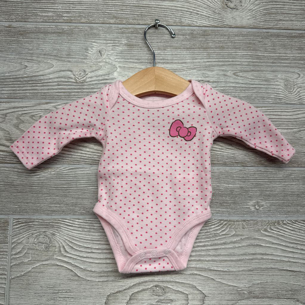 3 Pk LS Bodysuits Dots Bows NB