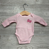 3 Pk LS Bodysuits Dots Bows NB
