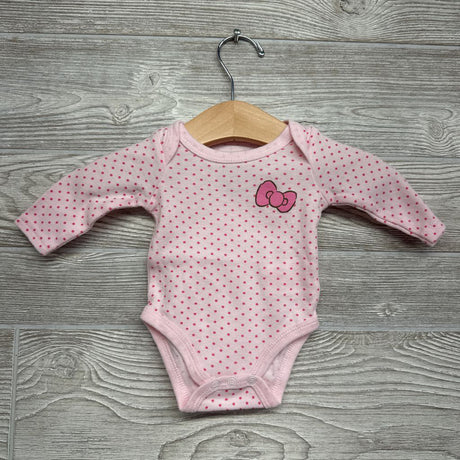 3 Pk LS Bodysuits Dots Bows NB