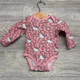 3 Pk LS Bodysuits Ribbed Bows 6M