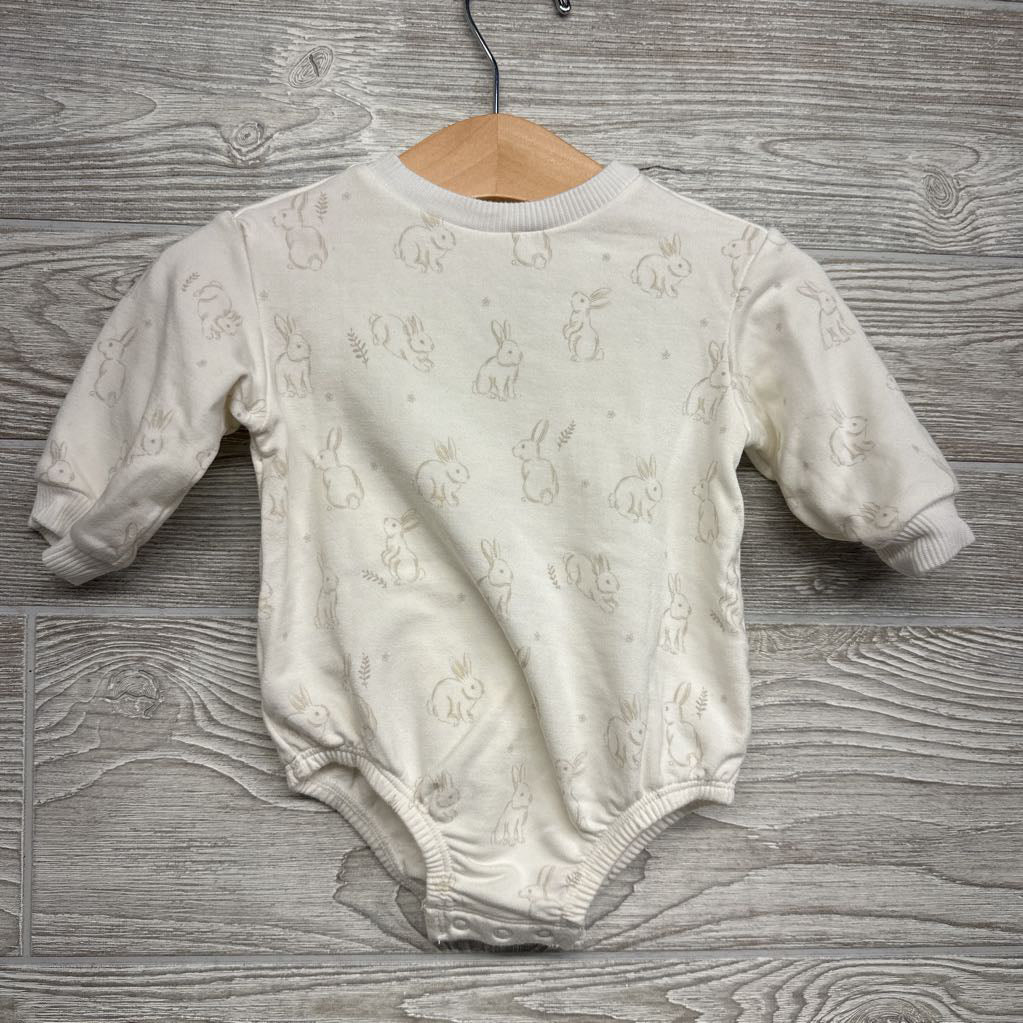 LS Modal French Terry Bodysuit Bunnies 0-3M