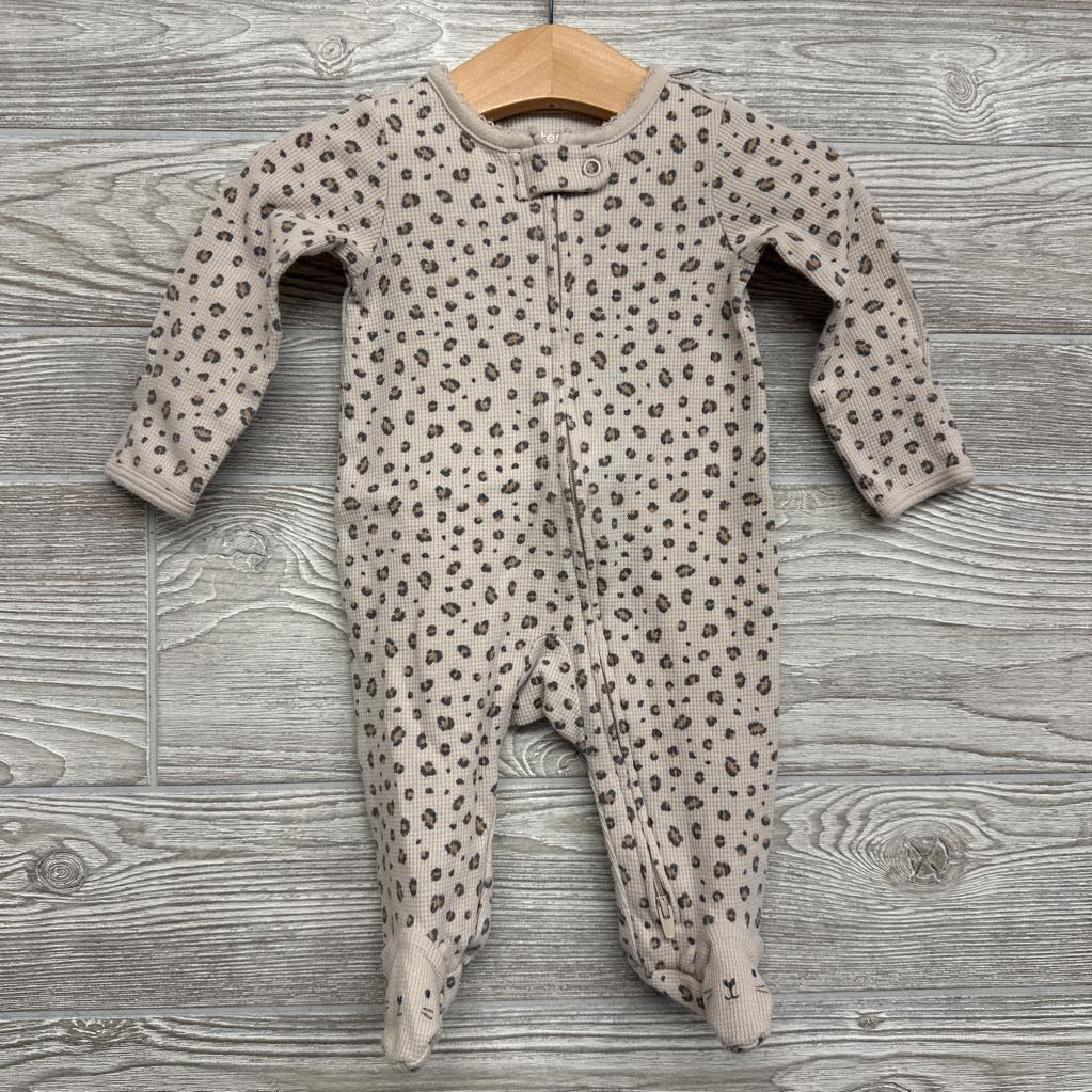 Waffle Knit Sleeper Animal Print 3M