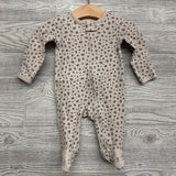Waffle Knit Sleeper Animal Print 3M