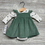 NEW LS Bodysuit & Cord Skirtall Shamrocks NB