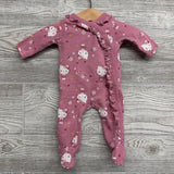LS Side Snap Footed Outfit Ruffle NB