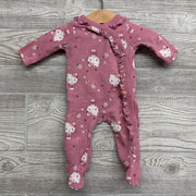 LS Side Snap Footed Outfit Ruffle NB